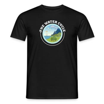 Le cycle de l’eau - Météorologie Prévisions météorologiques - T-shirt homme - noir - Devant - AI Model Male 178 light (178cm)