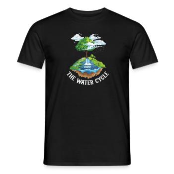 Le cycle de l’eau - Météorologie Prévisions météorologiques - T-shirt homme - noir - Devant - AI Model Male 178 light (178cm)