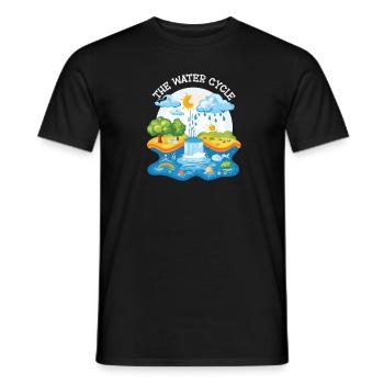 Le cycle de l’eau - Météorologie Prévisions météorologiques - T-shirt homme - noir - Devant - AI Model Male 178 light (178cm)