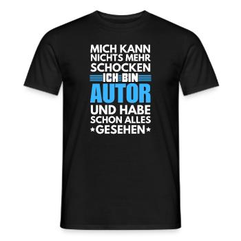 Nicht schockbarer Autor - Männer T-Shirt - Schwarz - Vorne - AI Model Male 178 light (178cm)