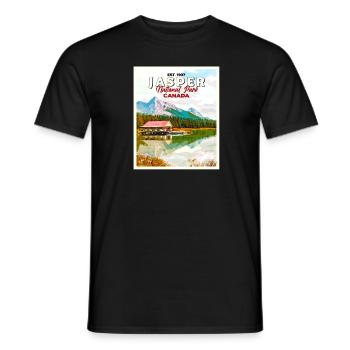 Jasper Nationalpark British Columia Kanada - Männer T-Shirt - Schwarz - Vorne - AI Model Male 178 light (178cm)