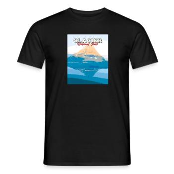 Glacier National Park, British Columbia, Canada - Men's T-Shirt - black - Front - AI Model Male 178 light (178cm)