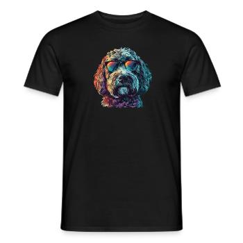 Labradoodle Doodle chiens maman ami à fourrure - T-shirt homme - noir - Devant - AI Model Male 178 light (178cm)