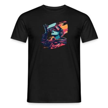 Virtual Reality - Tauchen Sie Ein In Eine - Männer T-Shirt - Schwarz - Vorne - AI Model Male 178 light (178cm)