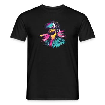 Virtual Reality - Tauchen Sie Ein In Eine - Männer T-Shirt - Schwarz - Vorne - AI Model Male 178 light (178cm)