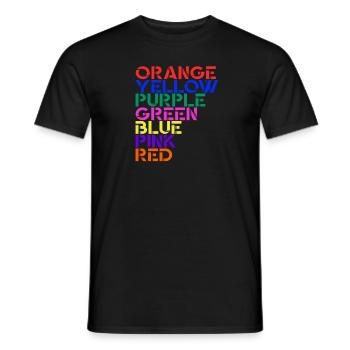 Farben Des Regenbogens - Lustiges ROYGBIV - Männer T-Shirt - Schwarz - Vorne - AI Model Male 178 light (178cm)