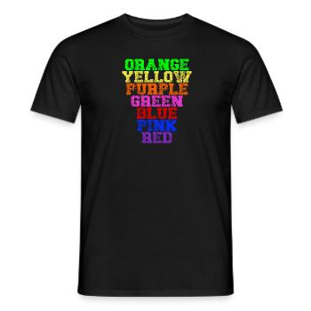 Farben Des Regenbogens - Lustiges ROYGBIV - Männer T-Shirt - Schwarz - Vorne - AI Model Male 178 light (178cm)