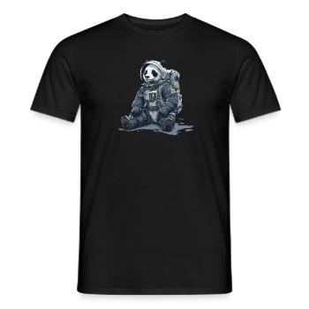 Panda Astronaut - Bamboo Rocket Adventures - Männer T-Shirt - Schwarz - Vorne - AI Model Male 178 light (178cm)