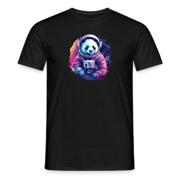 Panda Astronaut - Bamboo Rocket Adventures - Männer T-Shirt - Schwarz - Vorne - AI Model Male 178 light (178cm)
