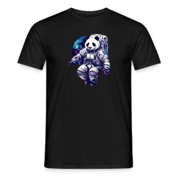 Panda Astronaut - Bamboo Rocket Adventures - Männer T-Shirt - Schwarz - Vorne - AI Model Male 178 light (178cm)