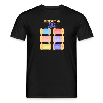 Check Out My Abs - 3D Printer - Men's T-Shirt - black - Front - AI Model Male 178 light (178cm)