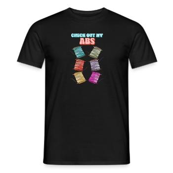 Check Out My Abs - 3D Printer - Men's T-Shirt - black - Front - AI Model Male 178 light (178cm)