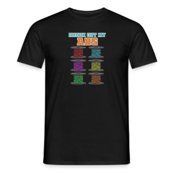 Check Out My Abs - 3D Printer - Men's T-Shirt - black - Front - AI Model Male 178 light (178cm)