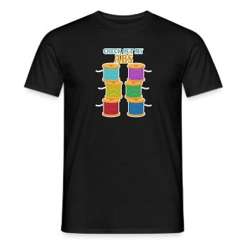 Check Out My Abs - 3D Printer - Men's T-Shirt - black - Front - AI Model Male 178 light (178cm)