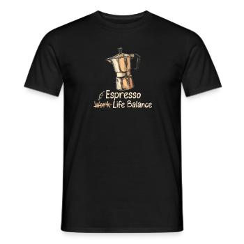 Espresso Life Balance Coffee Espresso Machine - Men's T-Shirt - black - Front - AI Model Male 178 light (178cm)