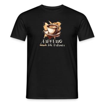 Espresso Life Balance Coffee Espresso Machine - Men's T-Shirt - black - Front - AI Model Male 178 light (178cm)