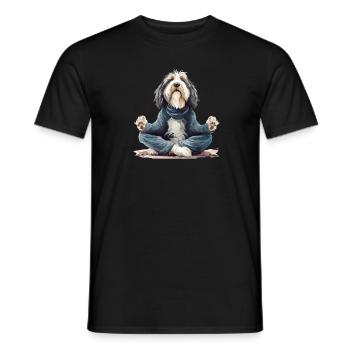 Inspirer, Expirer - Carlin, Yoga, Exercice, Sports canins - T-shirt homme - noir - Devant - AI Model Male 178 light (178cm)