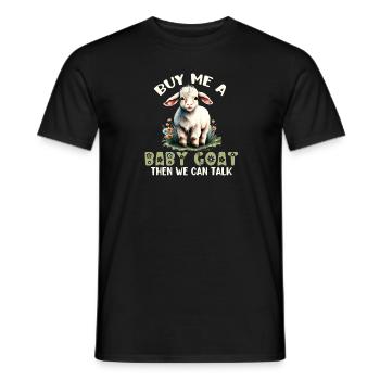 Comprami una capretta e possiamo parlare - T-shirt uomo - nero - Fronte - AI Model Male 178 light (178cm)