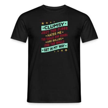Je ne suis pas maladroit, les murs sont gênants - T-shirt homme - noir - Devant - AI Model Male 178 light (178cm)