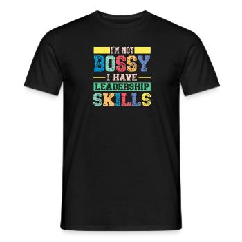 Ich Bin Nicht Herrisch Ich Habe Führungskompetenz - Männer T-Shirt - Schwarz - Vorne - AI Model Male 178 light (178cm)