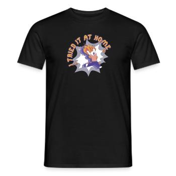 I Tried It At Home Skelett Fahrradunfall - Männer T-Shirt - Schwarz - Vorne - AI Model Male 178 light (178cm)