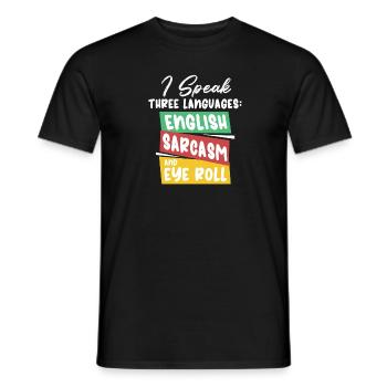 Englisch Sarkasmus Und Augenrollen Motiv - Männer T-Shirt - Schwarz - Vorne - AI Model Male 178 light (178cm)