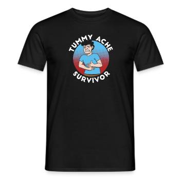 Bauchschmerzen Überlebender Stark und Tapfer - Männer T-Shirt - Schwarz - Vorne - AI Model Male 178 light (178cm)