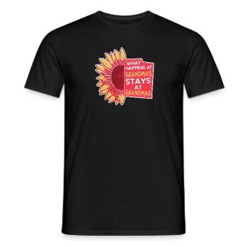 What happens at grandma's stays with grandma - Men's T-Shirt - black - Front - AI Model Male 178 light (178cm)