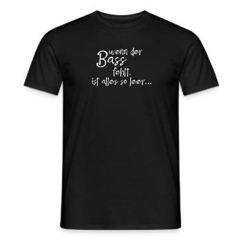 Si la basse manque, tout est si vide - - T-shirt homme - noir - Devant - AI Model Male 178 light (178cm)