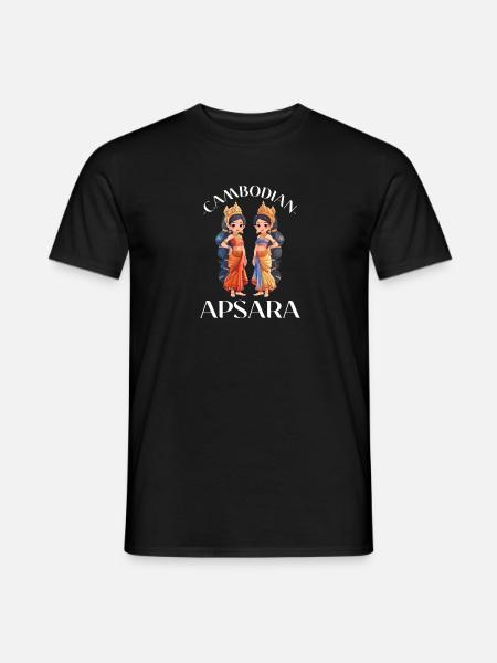 Cambodja Apsara Danscultuur Traditioneel - Heren T-shirt - zwart