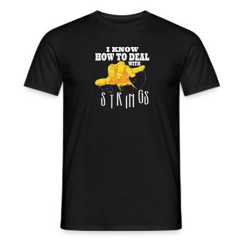 Je sais comment gérer les cordes - Cooles und - T-shirt homme - noir - Devant - AI Model Male 178 light (178cm)