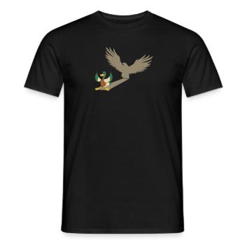 Canard avec ombre d’aigle motif amusant - T-shirt homme - noir - Devant - AI Model Male 178 light (178cm)