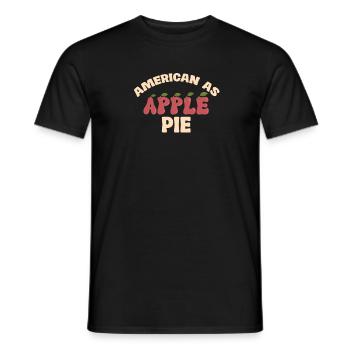 Graphique américain en tant que tarte aux pommes en rouge et vert - T-shirt homme - noir - Devant - AI Model Male 178 light (178cm)