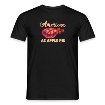 Graphique américain en tant que tarte aux pommes en rouge et vert - T-shirt homme - noir - Devant - AI Model Male 178 light (178cm)