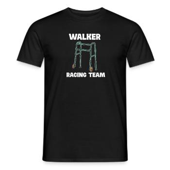 Walker Racing Team - Lustiger Rollator - Männer T-Shirt - Schwarz - Vorne - AI Model Male 178 light (178cm)