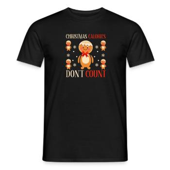 Christmas calories don't count any funnier - Men's T-Shirt - black - Front - AI Model Male 178 light (178cm)