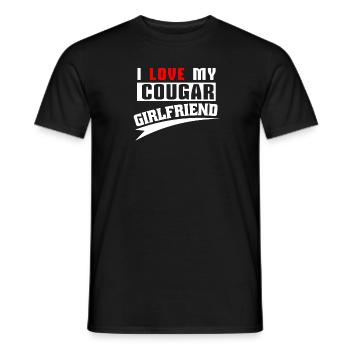 I love my cougar girlfriend - Men's T-Shirt - black - Front - AI Model Male 178 light (178cm)