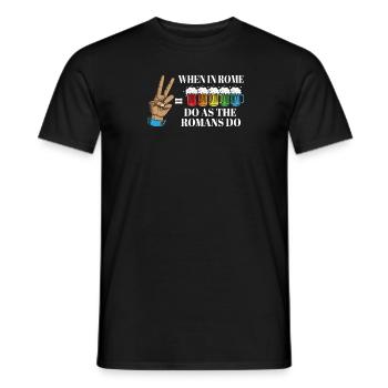 Quand à Rome Faites comme les Romains font la bière - T-shirt homme - noir - Devant - AI Model Male 178 light (178cm)