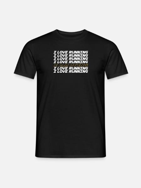 I Love Running I Am Dying Funny Running Humor - Men's T-Shirt - black