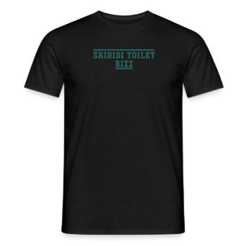 Skibidi Toilet Rizz - Humorvolles Statement für - Männer T-Shirt - Schwarz - Vorne - AI Model Male 178 light (178cm)