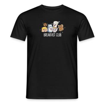 joyeux petit déjeuner club dessin animé amis mignon - T-shirt homme - noir - Devant - AI Model Male 178 light (178cm)