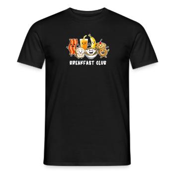 joyeux petit déjeuner club dessin animé amis mignon - T-shirt homme - noir - Devant - AI Model Male 178 light (178cm)