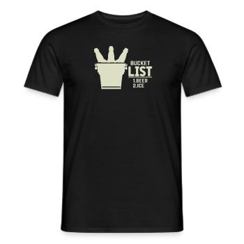 Bucket List Bier Eiskalt Party Spaß für - Männer T-Shirt - Schwarz - Vorne - AI Model Male 178 light (178cm)