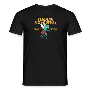 Les moustiques nourrissent de drôles d’insectes depuis leur naissance - T-shirt homme - noir - Devant - AI Model Male 178 light (178cm)