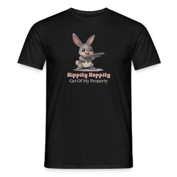 Hippity Hoppity Descends de ma propriété drôle - T-shirt homme - noir - Devant - AI Model Male 178 light (178cm)