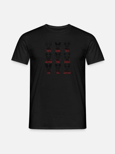 Rentier Humor: Von Dasher Bis Rudolph Mit - Männer T-Shirt - Schwarz