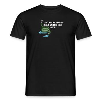 The official sports drink of my childhood – - Men's T-Shirt - black - Front - AI Model Male 178 light (178cm)