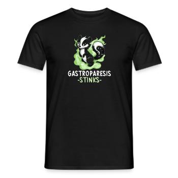 Gastroparesis Stink Funny Skunk Design - Men's T-Shirt - black - Front - AI Model Male 178 light (178cm)