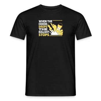 Wenn Der Helm Fällt Stoppt Der Unsinn Kreativer - Männer T-Shirt - Schwarz - Vorne - AI Model Male 178 light (178cm)