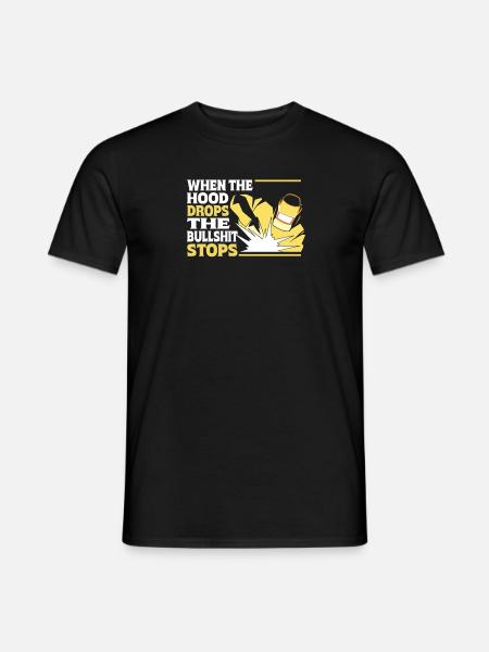 Lorsque le casque tombe, le non-sens s’arrête plus créatif - T-shirt homme - noir